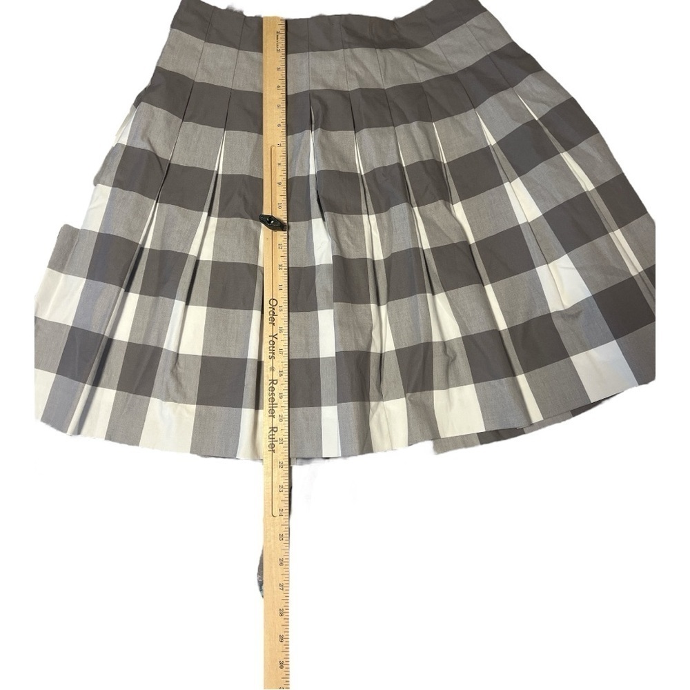 NWT Liz Claiborne Gray Checkered Pleated Mini Skirt Size 14 | Preppy Y2K A-Line - Picture 7 of 7